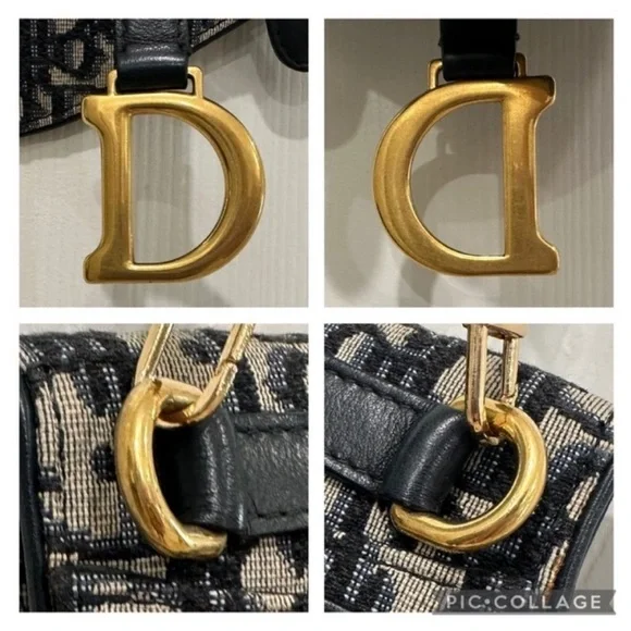 Christian Dior Monogram Navy Oblique Saddle Belt Bag - Picture 11 of 17